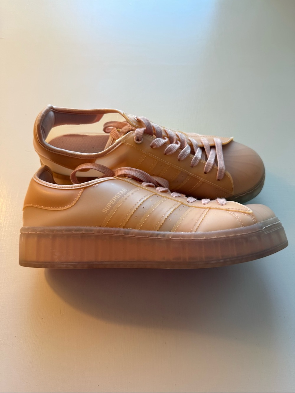 adidas Superstar Jelly Platform Sneakers in Vapour Pink
